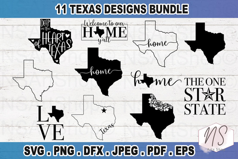 Texas state svg, Texas state svg bundle, Texas outline, Texas map png, Texas clip art, Texas clipart SVG NS Arts Shop 