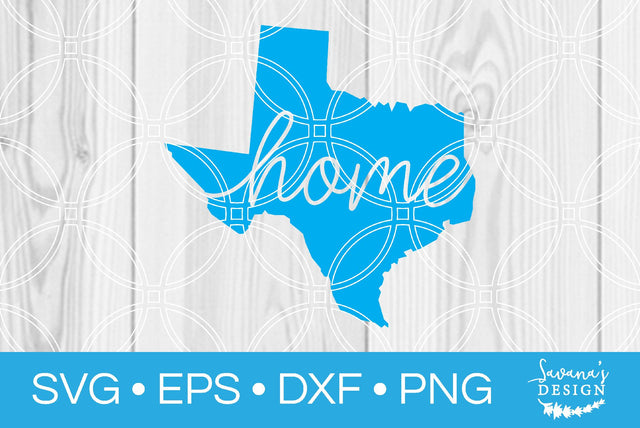 Texas State with Home SVG SavanasDesign 