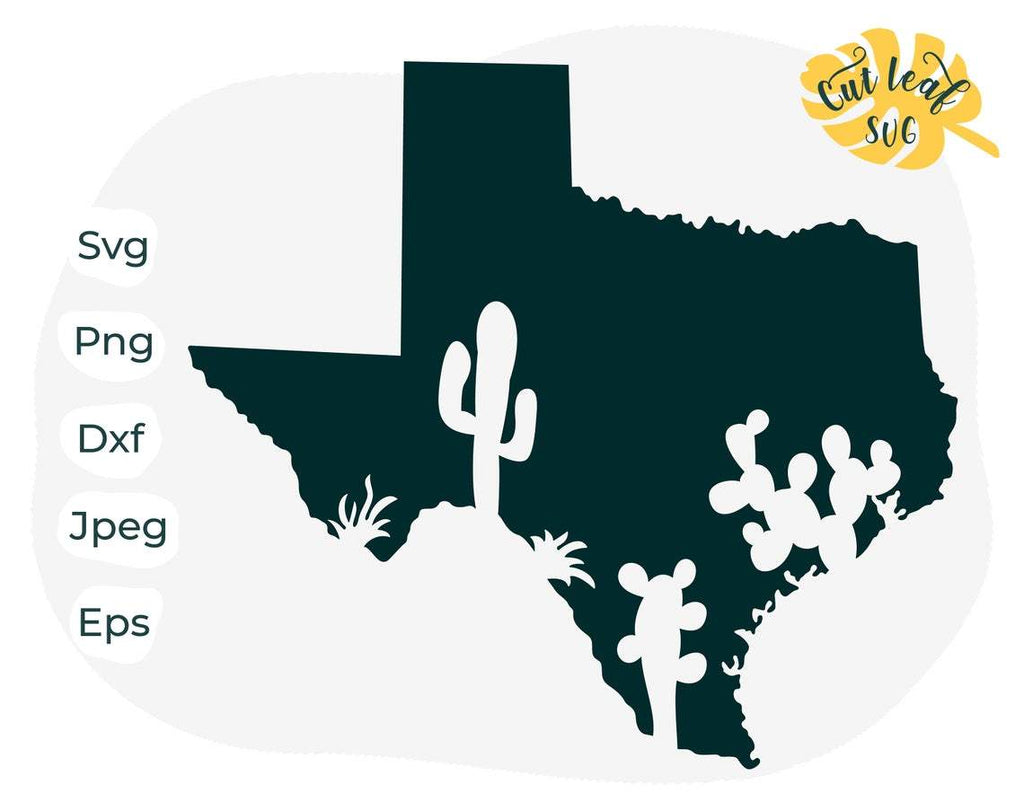 Texas svg, Texas state svg, cactus svg, western svg, country svg, Texas ...