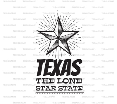 Texas - The Lone Star State Design SVG TribaliumArtSF 
