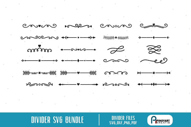 Text Divider Svg Bundle SVG Pinoyart Kreatib