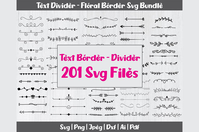 Text Dividers Svg Bundle SVG DIYCUTTINGFILES 
