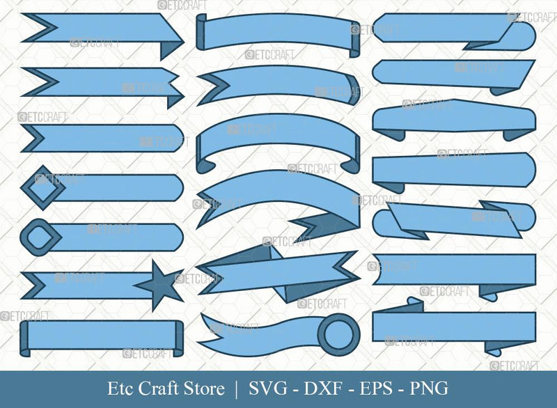 Text Ribbon Clipart SVG Cut File | Text Banner Svg | Banner Ribbon ...