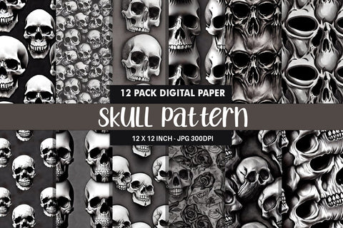 Texture skull seamless pattern Digital Pattern artnoy 
