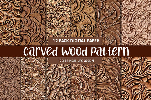 Texture wood carving patterns Digital Pattern artnoy 