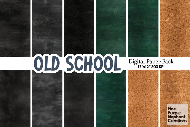 Textured Blackboard | Back to School Digital Pattern Fine Purple Elephant Creations 
