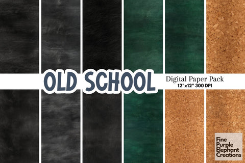 Textured Blackboard | Back to School Digital Pattern Fine Purple Elephant Creations 