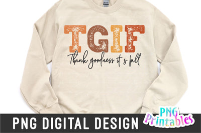 Thank Goodness It's Fall png - Fall png - Print File - Fall Sublimation Design - Autumn png - Digital Download Sublimation Svg Cuttables 