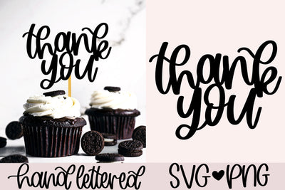 Thank you cake topper SVG SVG AnitaAlyiaLettering 