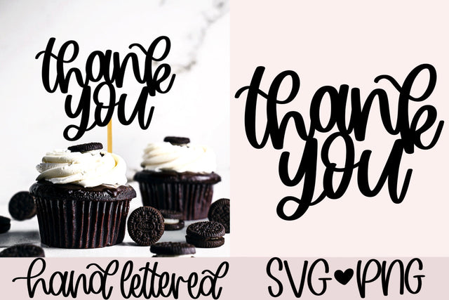 Thank you cake topper SVG SVG AnitaAlyiaLettering 