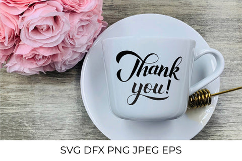 Thank you calligraphy hand lettering SVG SVG LaBelezoka 