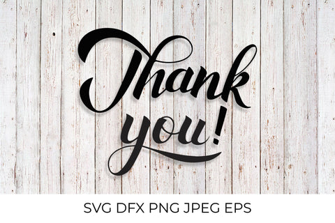 Thank you calligraphy hand lettering SVG SVG LaBelezoka 