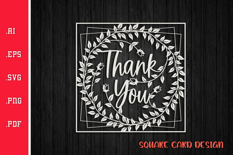 Thank You Card SVG AI EPS PNG PDF SVG Slim Studio 