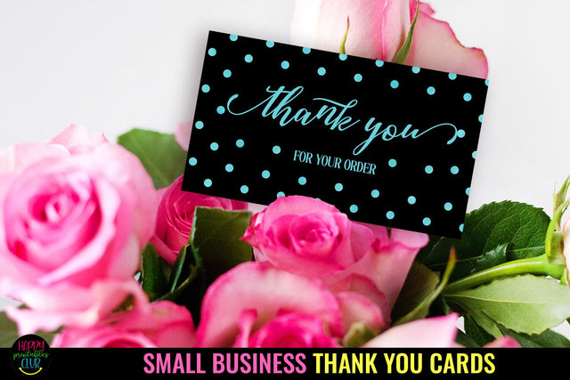 Thank You Cards I Small Business Thank You Cards I Packaging Cards SVG Happy Printables Club 