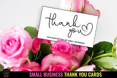 Thank You Cards I Small Business Thank You Cards I Packaging Cards SVG Happy Printables Club 