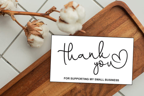Thank You Cards I Small Business Thank You Cards I Packaging Cards SVG Happy Printables Club 