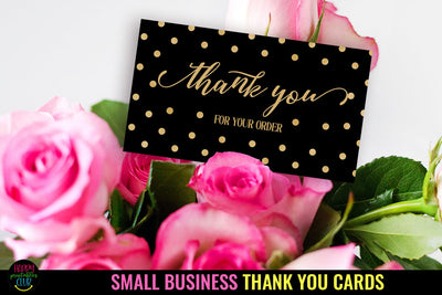 Thank You Cards I Small Business Thank You Cards I Packaging Cards SVG Happy Printables Club 