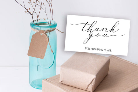 Thank You Cards I Small Business Thank You Cards I Packaging Cards SVG Happy Printables Club 