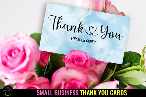 Thank You Cards I Small Business Thank You Cards I Packaging Cards SVG Happy Printables Club 
