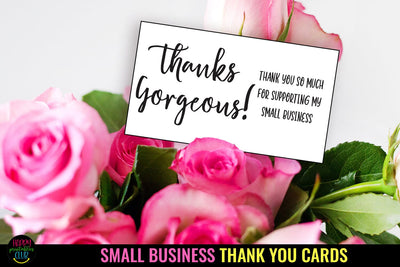 Thank You Cards I Small Business Thank You Cards I Packaging Cards SVG Happy Printables Club 