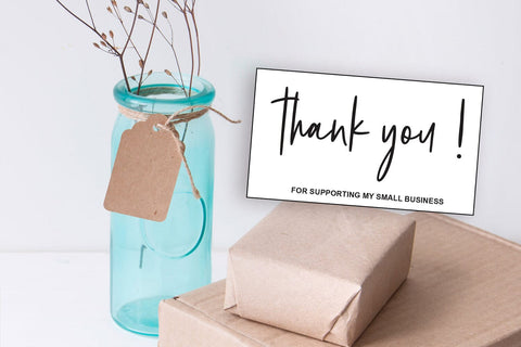 Thank You Cards I Small Business Thank You Cards I Packaging Cards SVG Happy Printables Club 