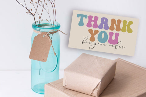 Thank You Cards I Small Business Thank You Cards I Packaging Cards SVG Happy Printables Club 
