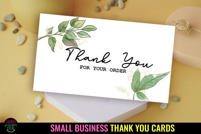 Thank You Cards I Small Business Thank You Cards I Packaging Cards SVG Happy Printables Club 