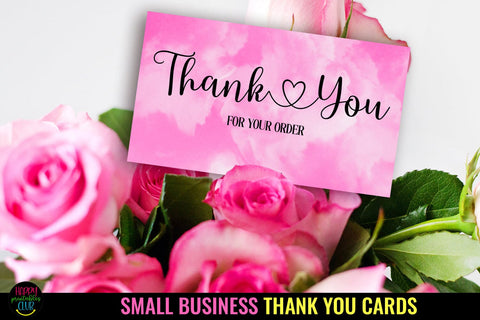 Thank You Cards I Small Business Thank You Cards I Packaging Cards SVG Happy Printables Club 