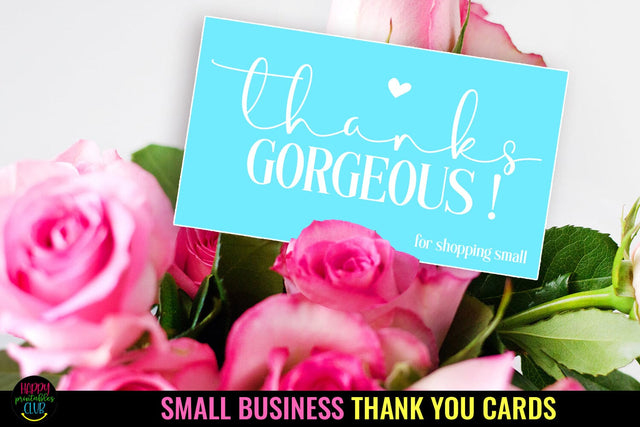 Thank You Cards I Small Business Thank You Cards I Packaging Cards SVG Happy Printables Club 