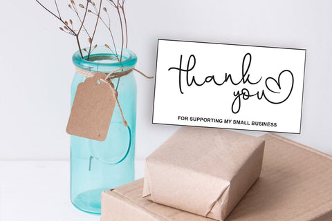 Thank You Cards I Small Business Thank You Cards I Packaging Cards SVG Happy Printables Club 