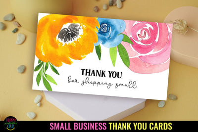 Thank You Cards I Small Business Thank You Cards I Packaging Cards SVG Happy Printables Club 