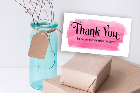 Thank You Cards I Small Business Thank You Cards I Packaging Cards SVG Happy Printables Club 