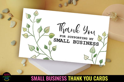 Thank You Cards I Small Business Thank You Cards I Packaging Cards SVG Happy Printables Club 