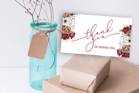 Thank You Cards I Small Business Thank You Cards I Packaging Cards SVG Happy Printables Club 