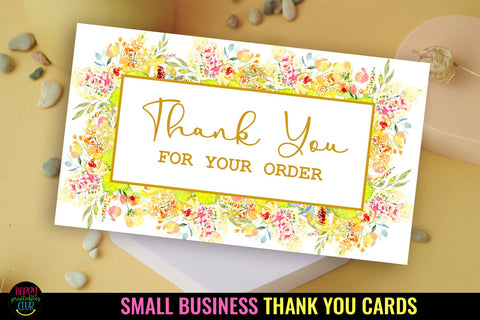 Thank You Cards I Small Business Thank You Cards I Packaging Cards SVG Happy Printables Club 