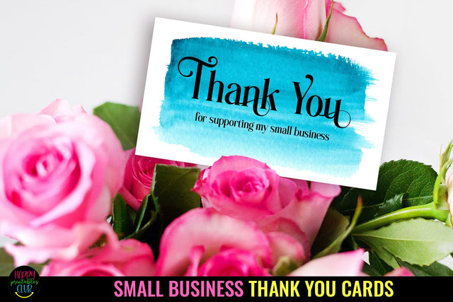Thank You Cards I Small Business Thank You Cards I Packaging Cards SVG Happy Printables Club 