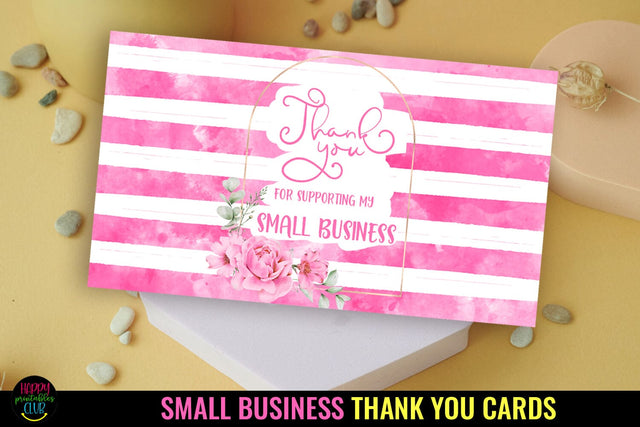 Thank You Cards I Small Business Thank You Cards I Packaging Cards SVG Happy Printables Club 