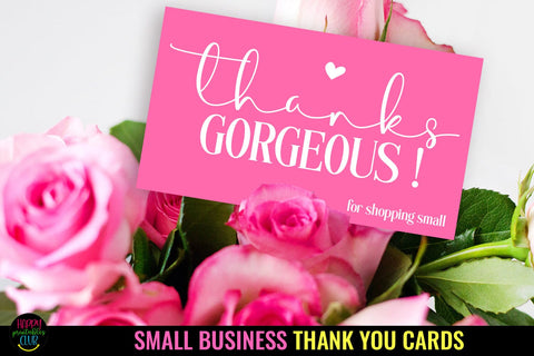 Thank You Cards I Small Business Thank You Cards I Packaging Cards SVG Happy Printables Club 