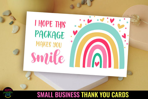 Thank You Cards I Small Business Thank You Cards I Packaging Cards SVG Happy Printables Club 