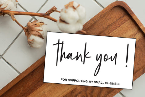 Thank You Cards I Small Business Thank You Cards I Packaging Cards SVG Happy Printables Club 