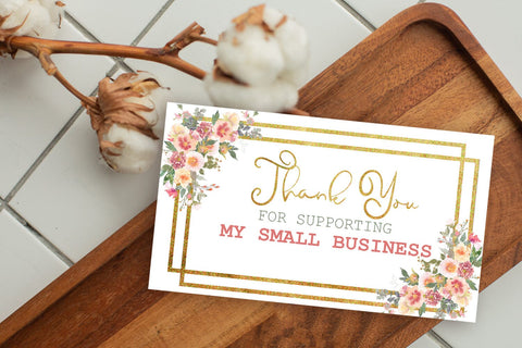 Thank You Cards I Small Business Thank You Cards I Packaging Cards SVG Happy Printables Club 