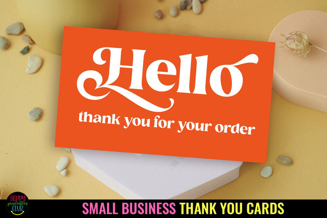 Thank You Cards I Small Business Thank You Cards I Packaging Cards SVG Happy Printables Club 