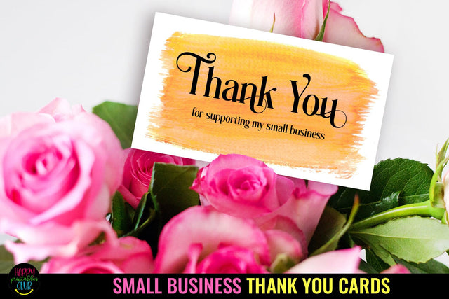 Thank You Cards I Small Business Thank You Cards I Packaging Cards SVG Happy Printables Club 