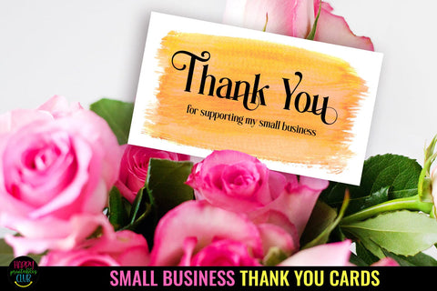 Thank You Cards I Small Business Thank You Cards I Packaging Cards SVG Happy Printables Club 