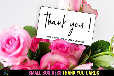 Thank You Cards I Small Business Thank You Cards I Packaging Cards SVG Happy Printables Club 