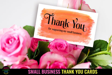 Thank You Cards I Small Business Thank You Cards I Packaging Cards SVG Happy Printables Club 