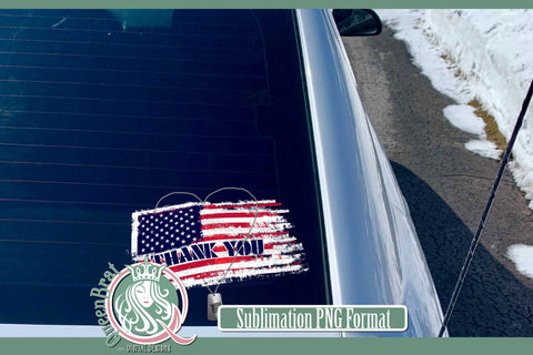 Thank You Flag Sublimation Sublimation QueenBrat Digital Designs 