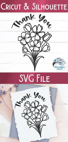 Thank You Flowers SVG SVG Wispy Willow Designs 