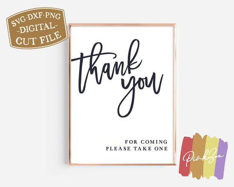 Thank You for Coming SVG Files | Thank You Favors Sign Svg | Wedding Sign Svg | Commercial Use | Digital Cut Files (1174173351) SVG PinkZou 