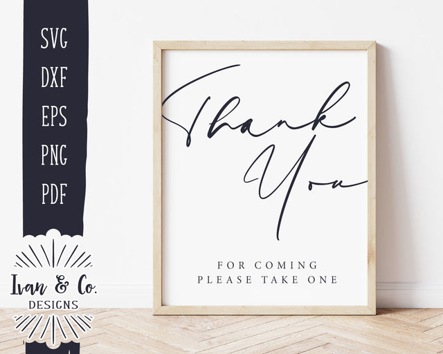 Thank you for coming SVG Files | Wedding Sign Svg | Thank You Favors Sign Svg | Wedding Svg | Commercial Use | Digital Cut Files (1174885227) SVG Ivan & Co. Designs 